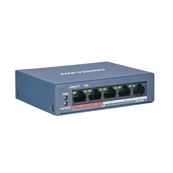 Hikvision 4-Port 100 Mbps Unmanaged PoE Switch